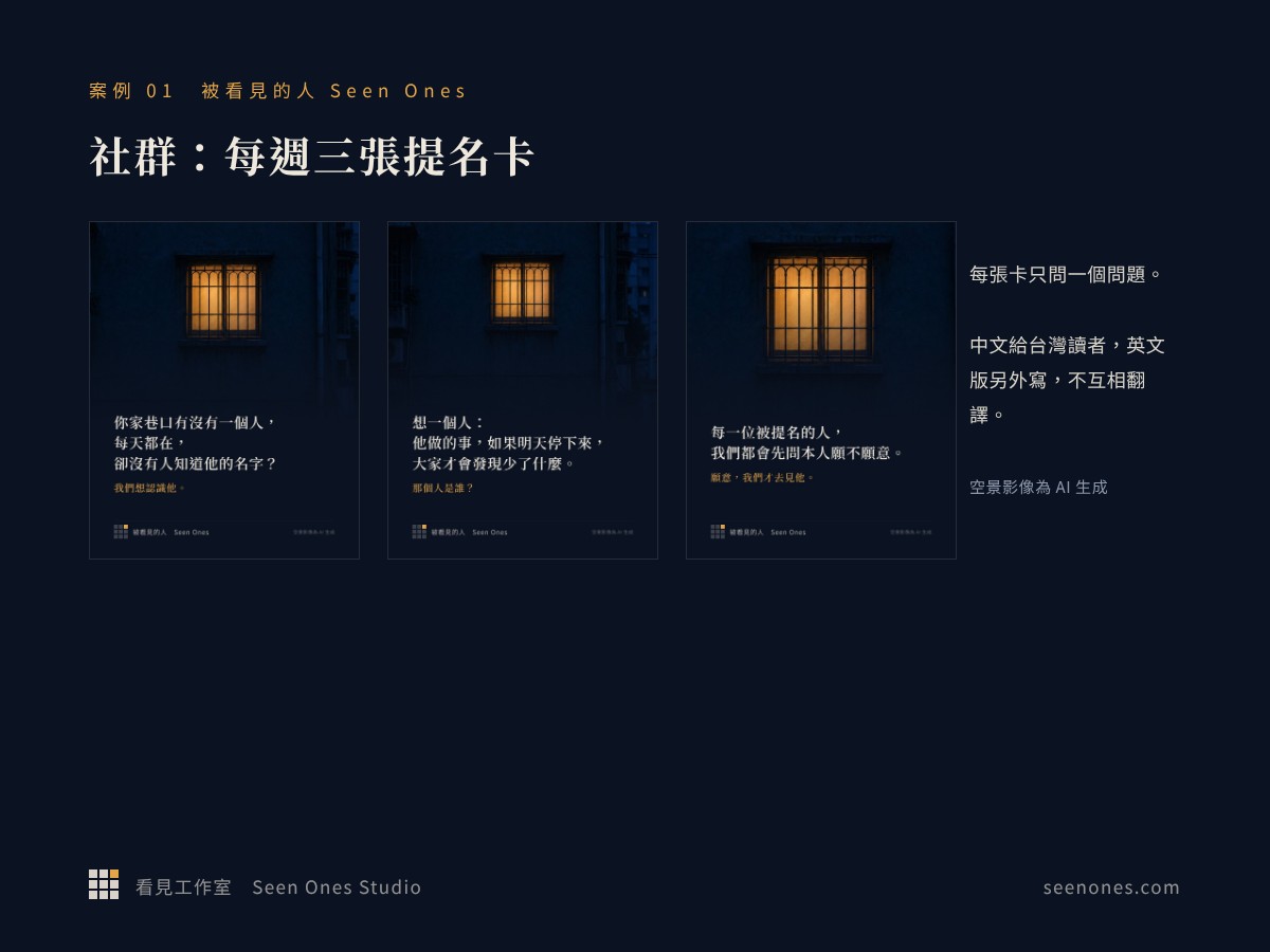社群提名卡 Social cards